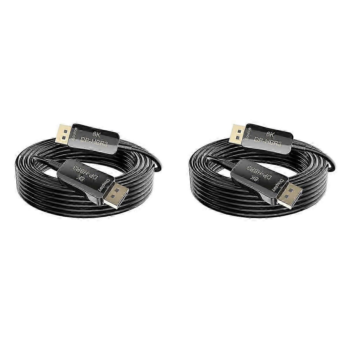 2X Cavo in fibra ottica DisplayPort DP1.4 20M/65.6Ft 8K Ultra HD ad alta velocità DP a DP 1.4 1.2 Display P