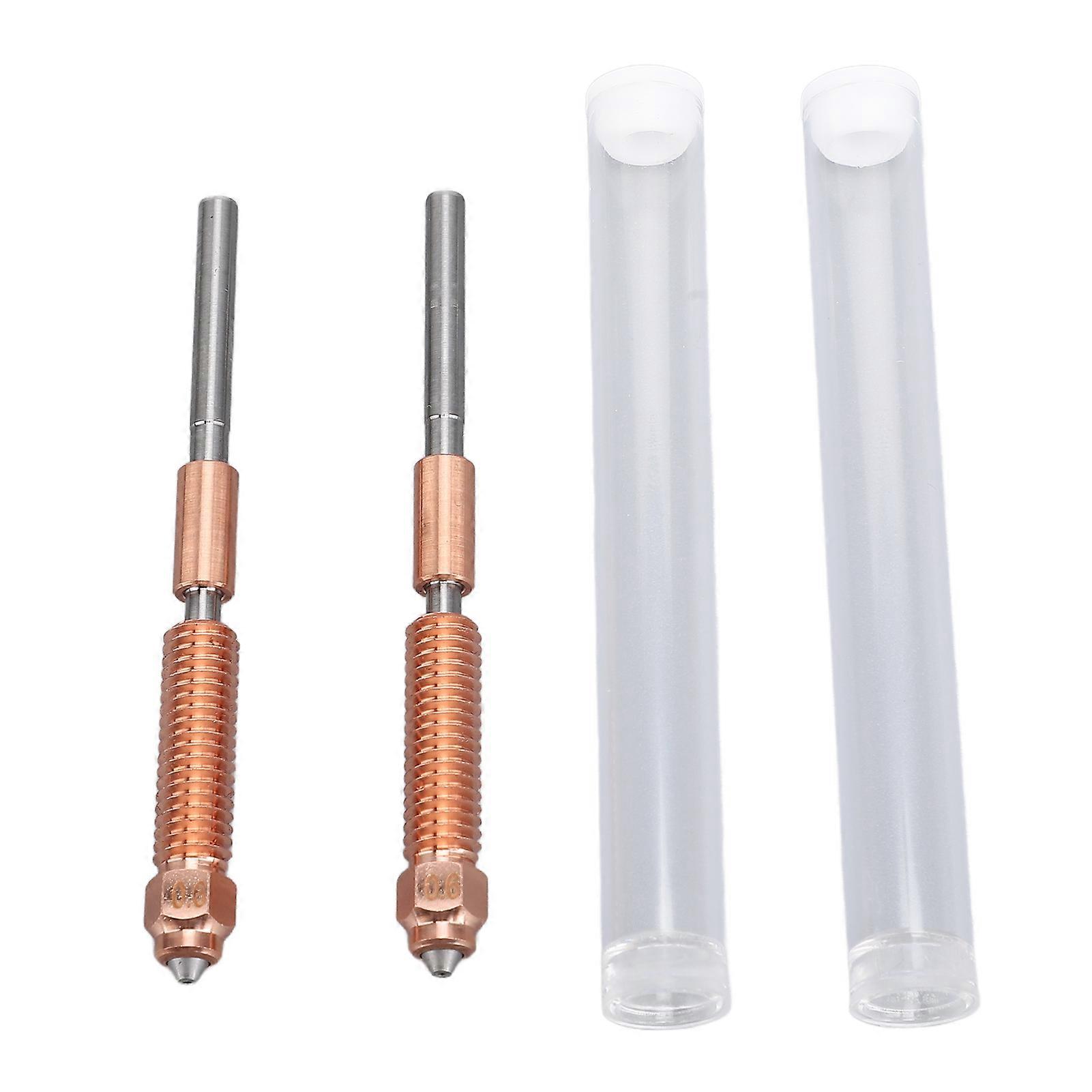 2Pcs 3D Printer Nozzle 0.6mm 600mm/s Dual Metal Nozzle Set for Ender 3 V3 Plus K1C