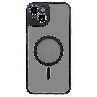 For iPhone 13 Case Compatible with MagSafe TPU PC Skin Touch Matte Phone Cover - Black