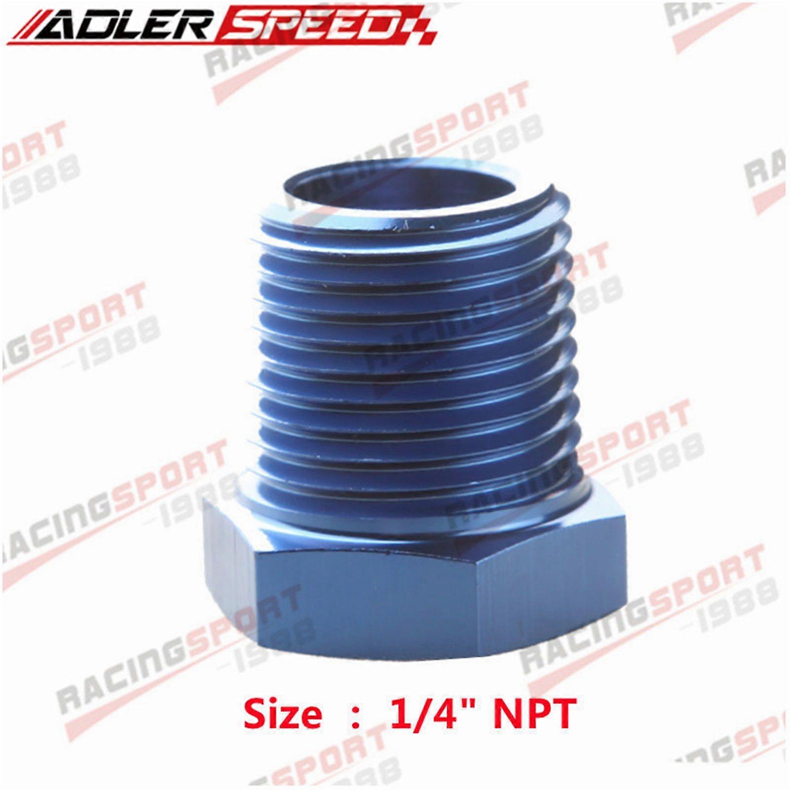 1/8" 1/4'' 3/8" 1/2" 3/4" Male NPT Aluminum Hex Head Pipe Plug Fitting Adapter Black/Blue