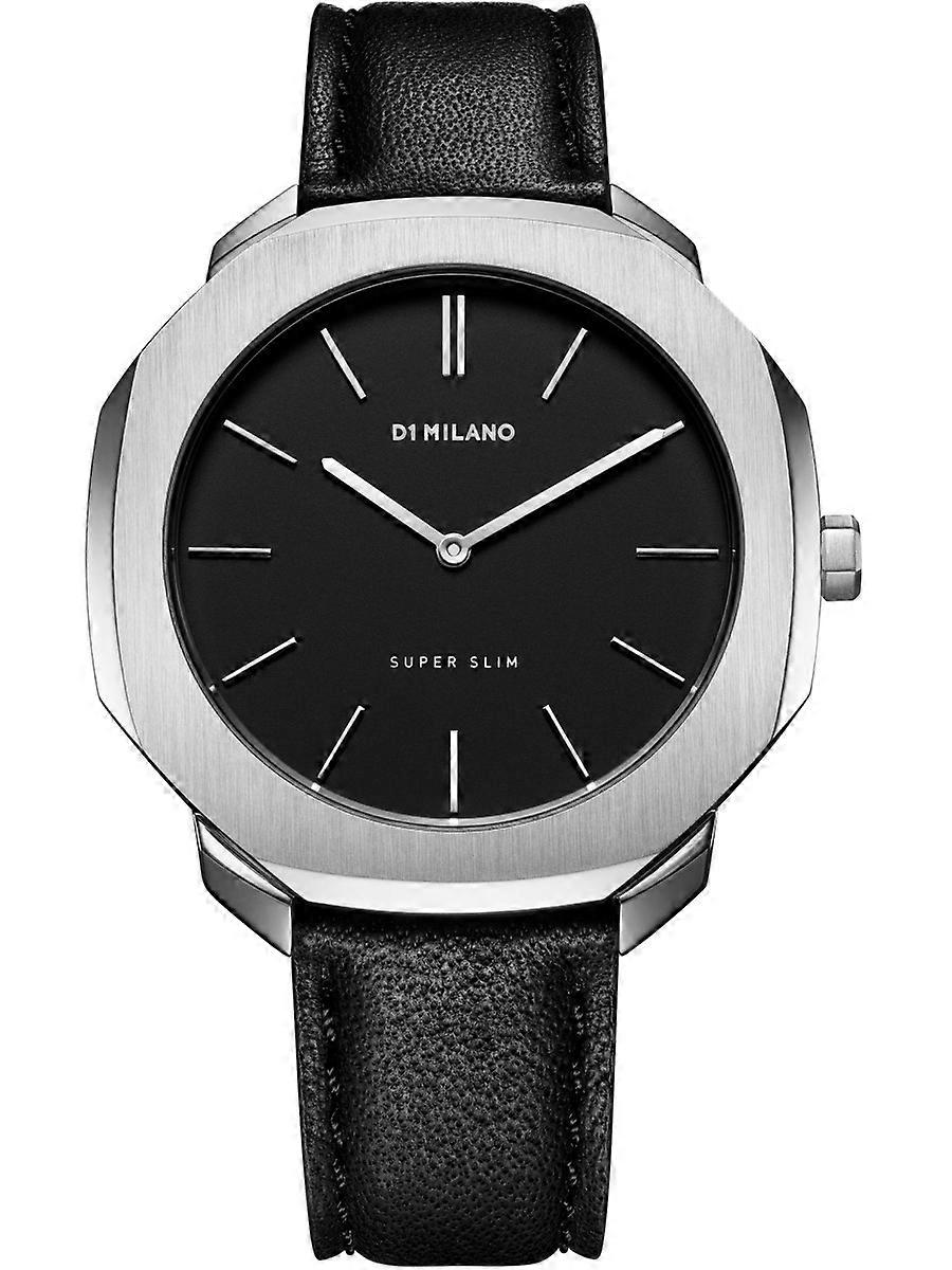 D1 Milano sort ægte læder SSLL01 herreur