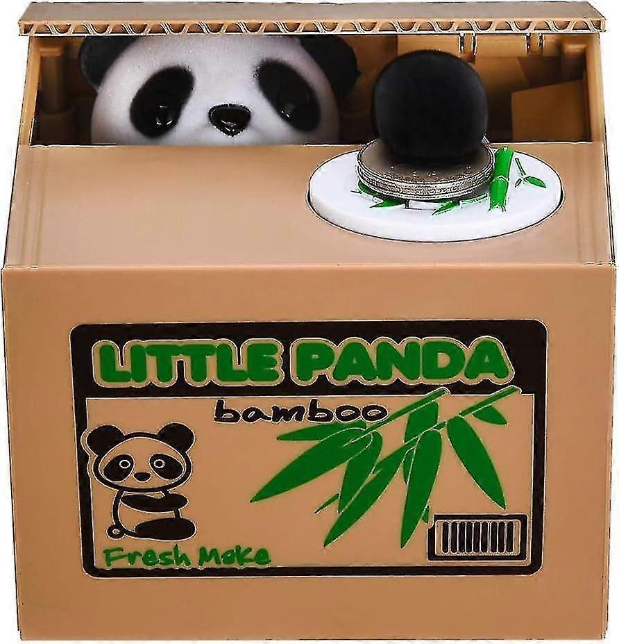 Panda Stealing Piggy Bank, Piggy Bank For Children, Money Saving Piggy Bank, Automatically Stealing Money With English, Creative Gift