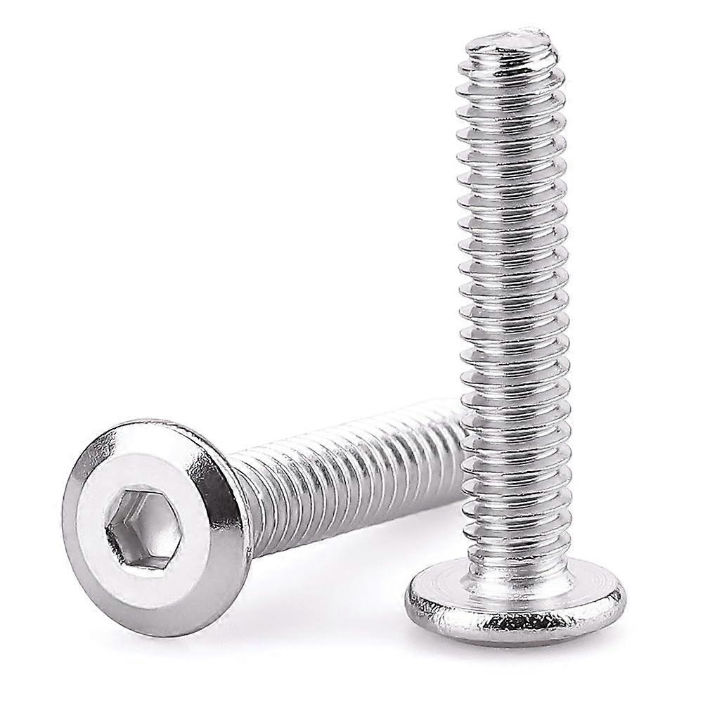 1/4-20 x 1-1/4" Hex Socket Head Cap Screws, 304 Stainless Steel, Chamfered Countersunk, 50 PCS for Machinery and DIY Projects
