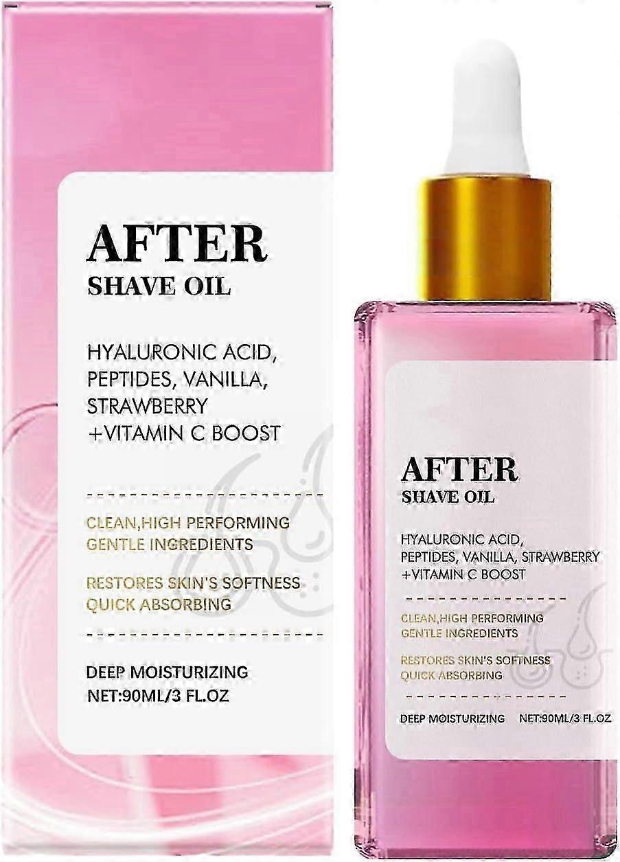 Strawberry Vanilla After Shave Oil για λείο δέρμα, Καταπραϋντική &; Ενυδατική Θεραπεία μετά το ξύρισμα για την πρόληψη της τριχοφυΐας, Ενυδατώνει μετά το ξύρισμα