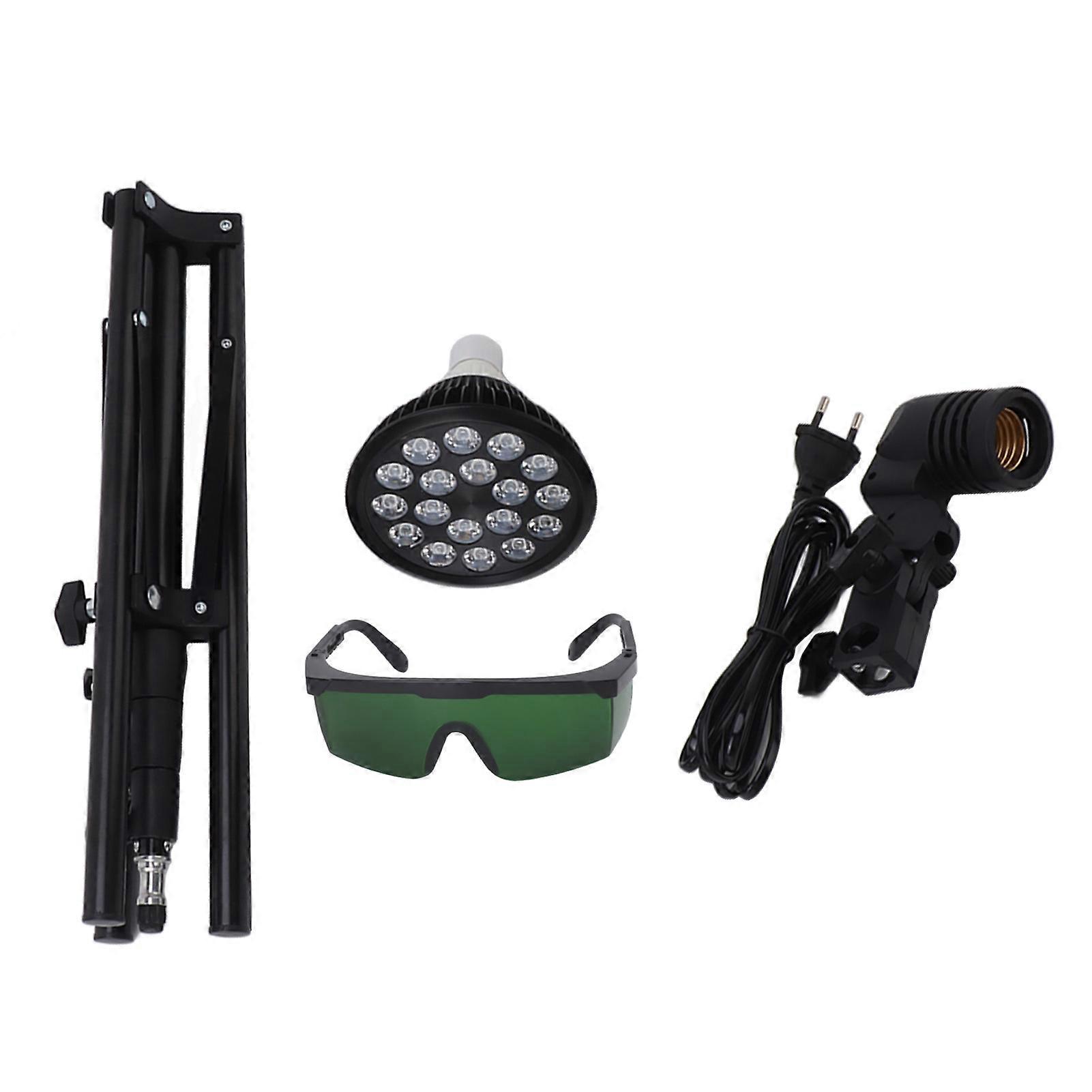 460nm Skin Tanning Lamp 54W Adjustable Tripod Sun Light for Face and Body with EU Plug and Replacement Bulbs 100-240V