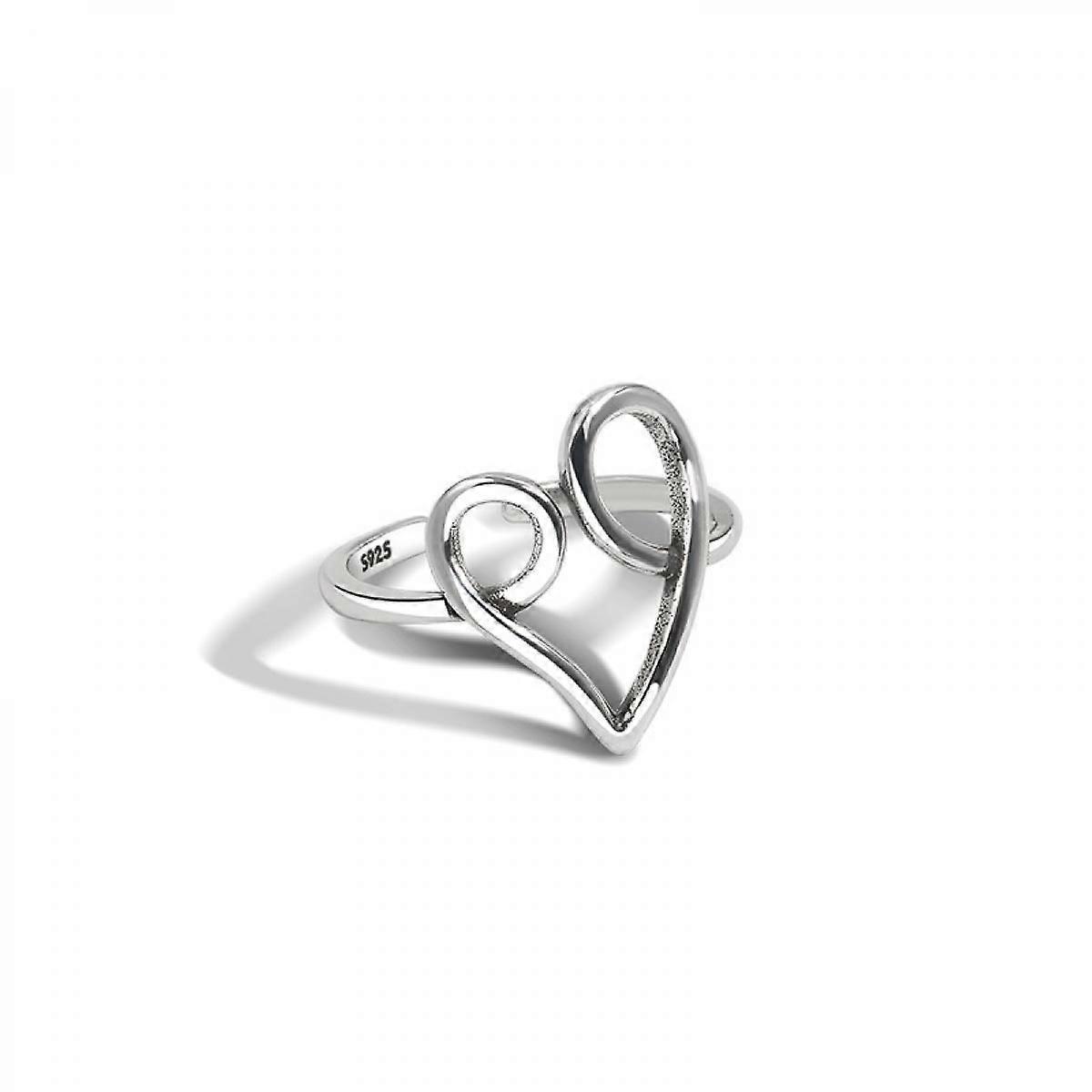 S925 Sterling Silver Adjustable Wrap Open Ring for Women