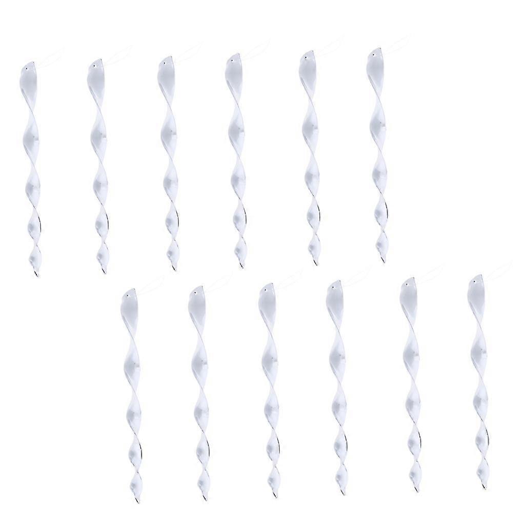 12pcs Hanging Wind Twisting Reflector Bird Rods