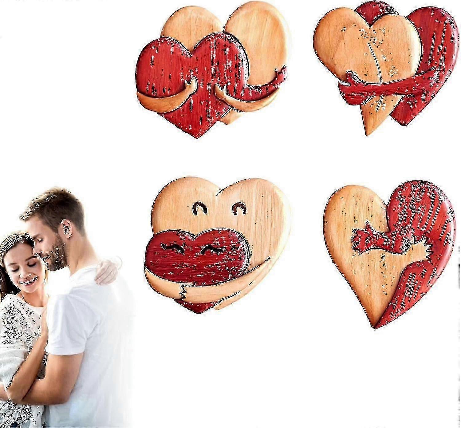 Un abbraccio dal mio cuore per te sculture in legno fatte a mano, un abbraccio dal mio cuore al tuo, un abbraccio in legno dal mio cuore, regalo per lui e per lei