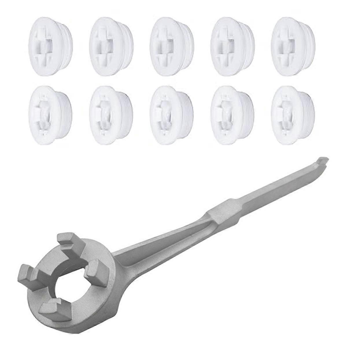 Bung Caps Includes 10 Thread Caps Drum Bung Hole Cap with Drum Wrench