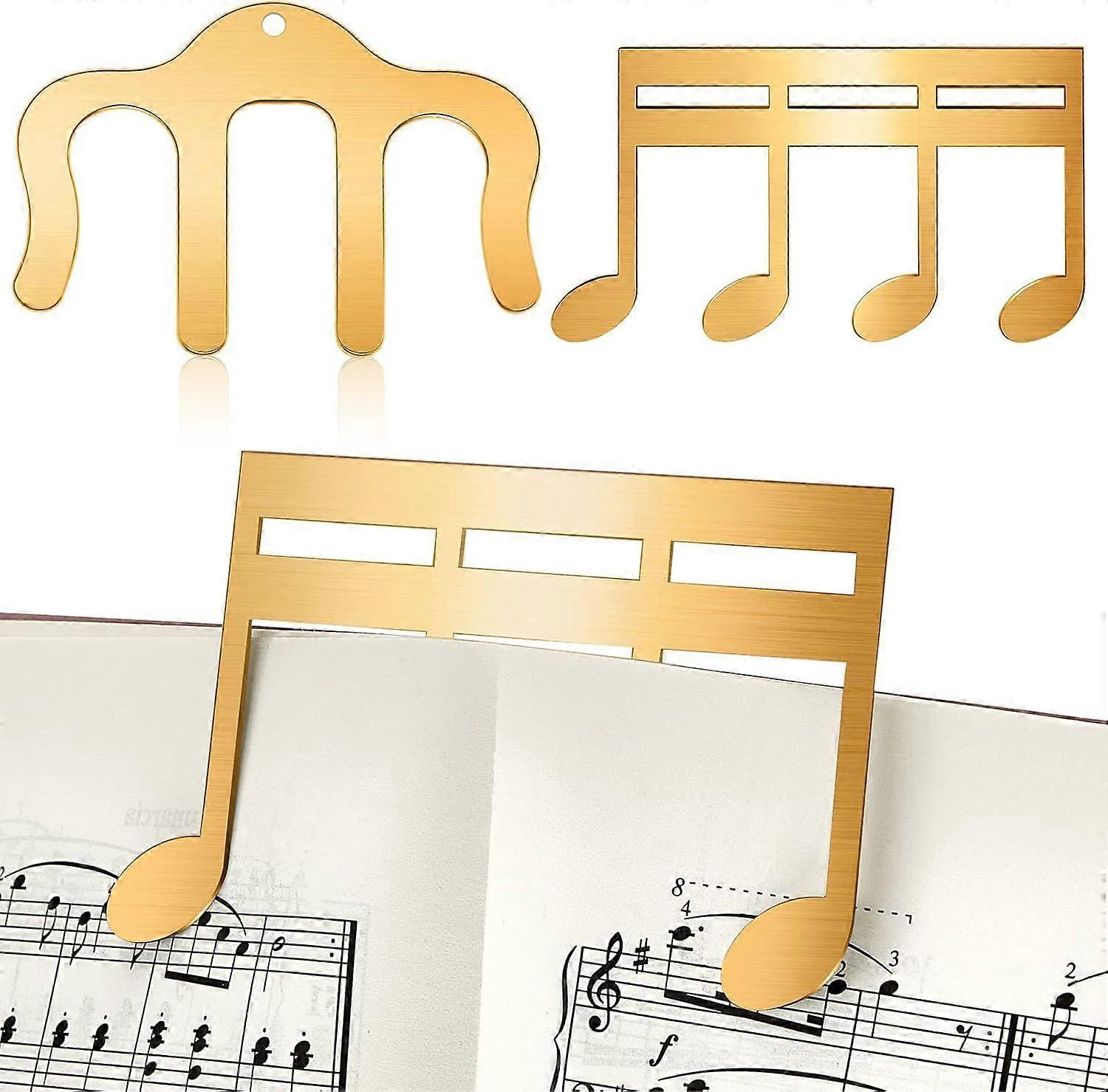 2 Pcs Metal Music Book Clip and Page Holder Book Clip for Reading Piano Sheet Music Holders Sheet Holders for Piano Keyboard Stands and Books(Gold)