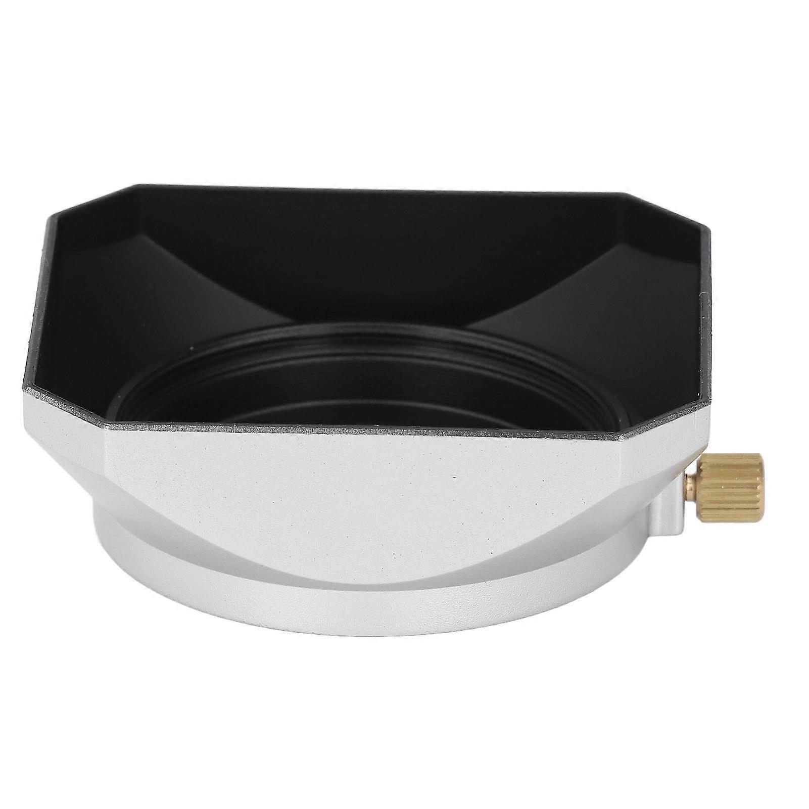 37mm Lens Hood Square Lens Hood Shade Accessory Sun Shade Shield for Digital Camera Silver