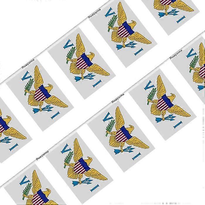 Garland – Flag of the United States Virgin Islands – 14 x 21 cm – Polyester – To hang – 50 pieces