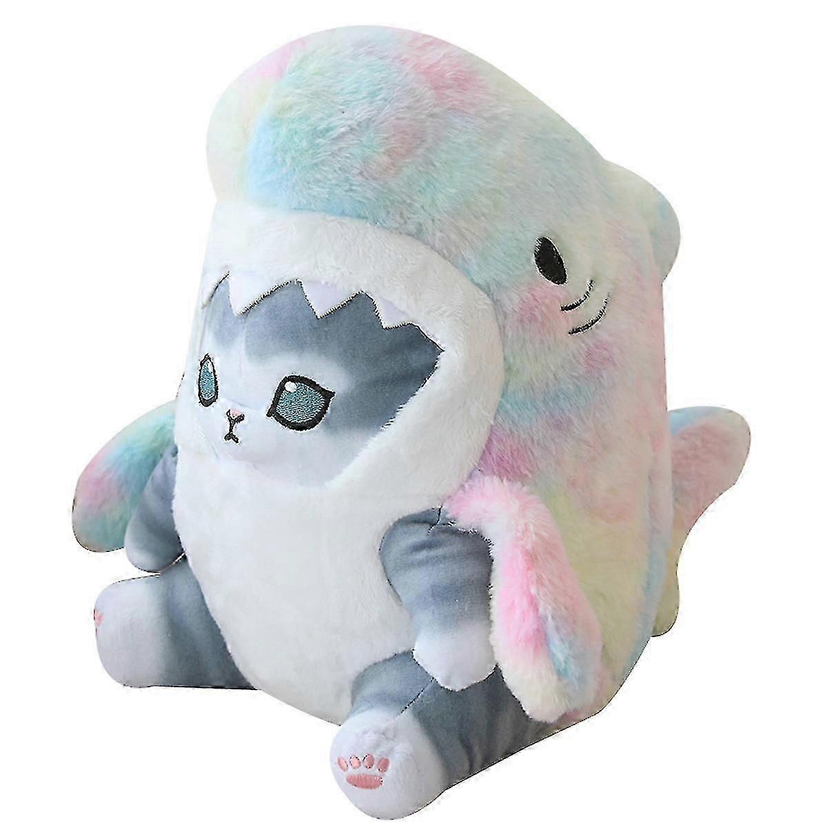 Cute Shark Cat Plush Doll Fried Shrimp Cat Stuffed Animal Plush Toy KB