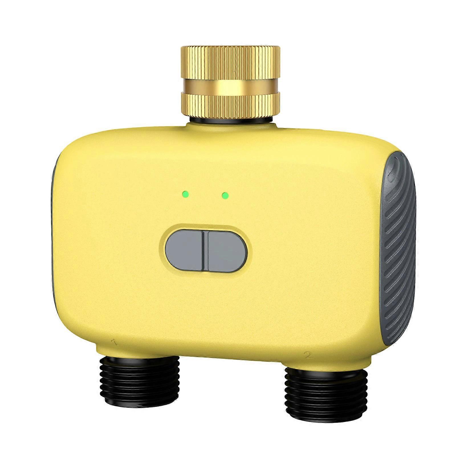Automatic Irrigation Timer Double Outlets App Control Weather Resistant Water Timer For Lawns Gardens And Yard Use
