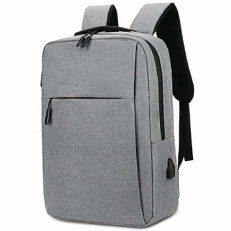 Men Shoulder Bag Large Capacity Canvas Schoolbag Business Laptop Backpack with External USB Port