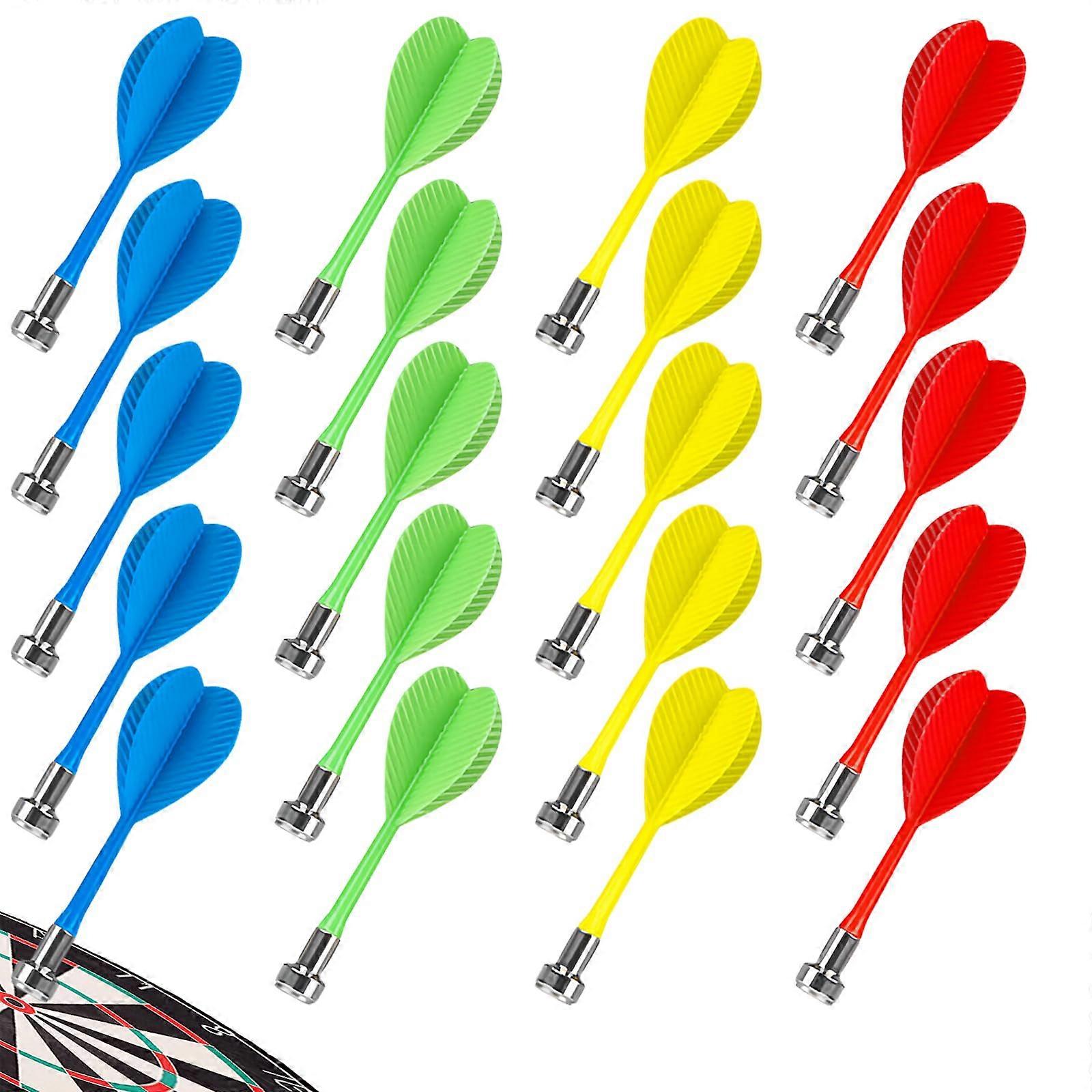 Pack of 20 Magnetic Darts: Safety,, Professional, 4 Colours Mix Ref: 3388