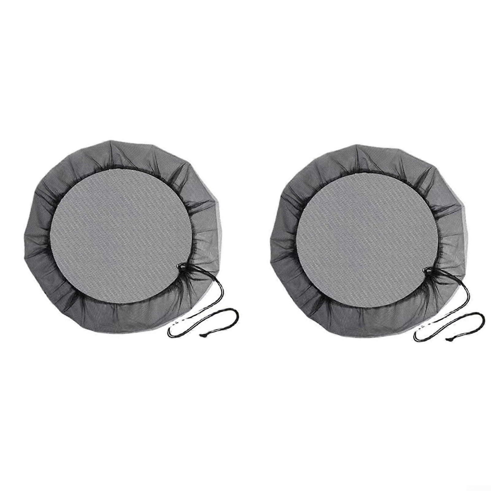 Pack of 2 Garden Outdoor Rain Butt Net Cover Bucket AntiMosquito Net Cover Screen Protective Filter Protective Net Rain Bucket Net (100 cm)