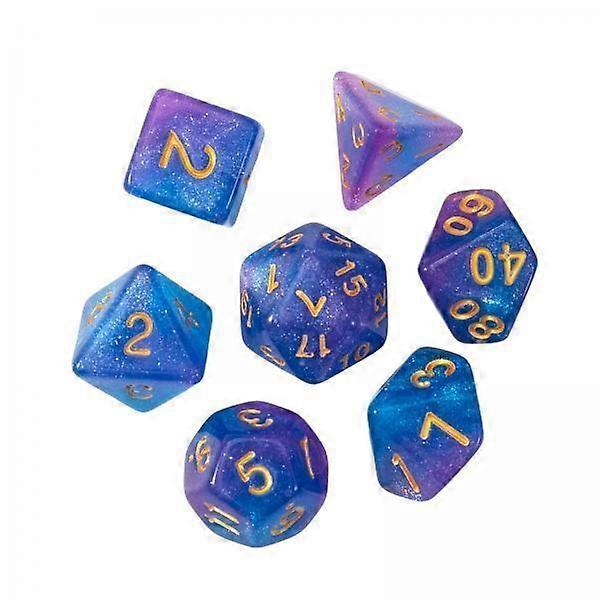 4x 7x D4 D8 D10 D12 D20 Multi Sided Dices Bar Toys, Acrylic Polyhedral Dices Set
