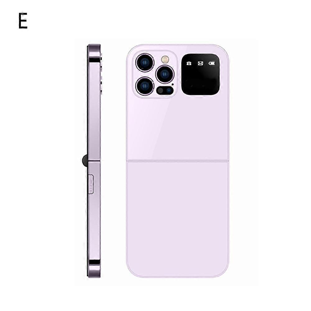 Purple (E) $Cross-border foreign trade mobile phone i15 pro dual card non-smart phone flip phone key elderly phone 2G mobile phone