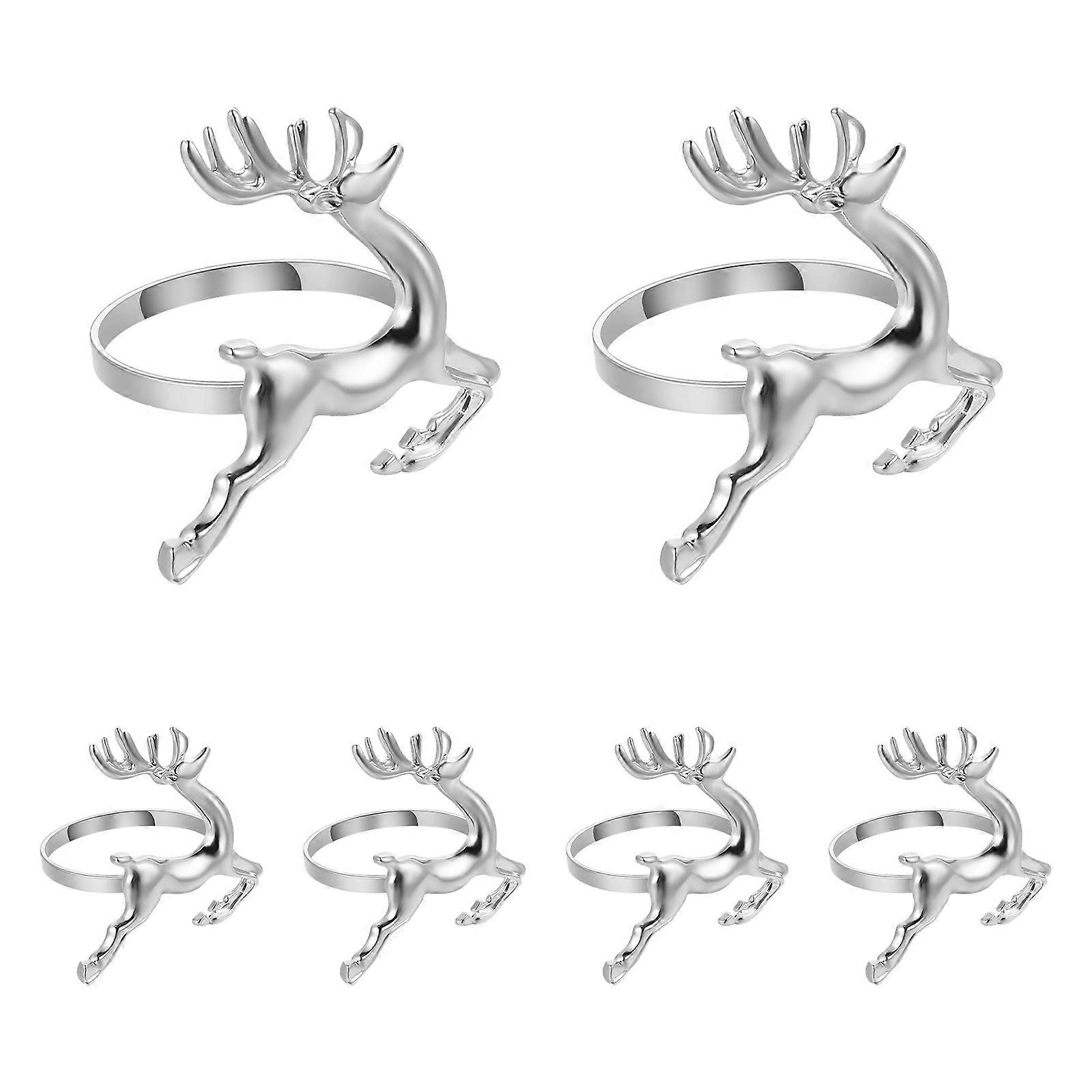 Table Decor Napkin Rings Deer, Suitable for Christmas Dinners, and Graceful
