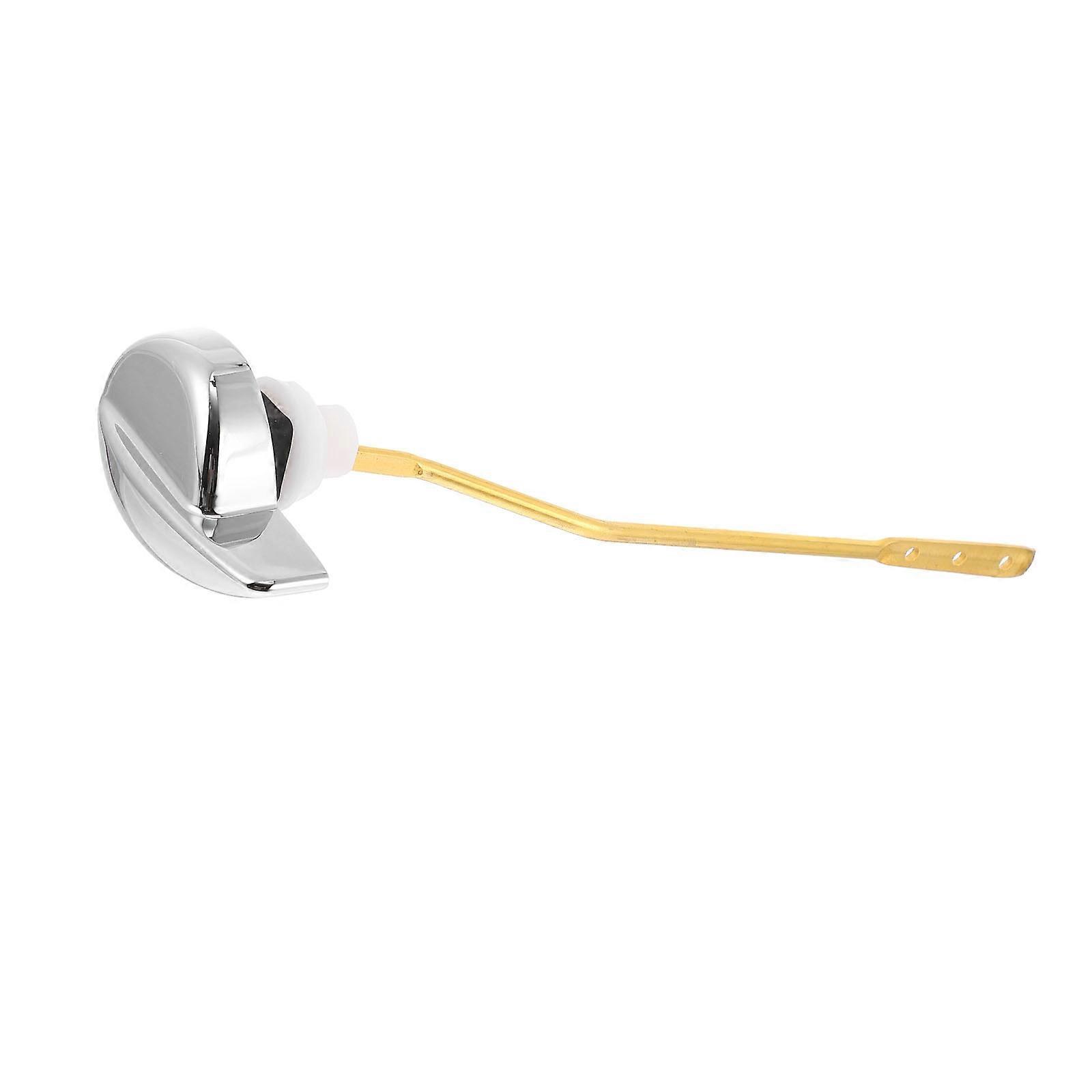 Durable Silver Toilet Flush Lever for House Use Made of Zinc Alloy and Plastic Fits Side Mount Toilets