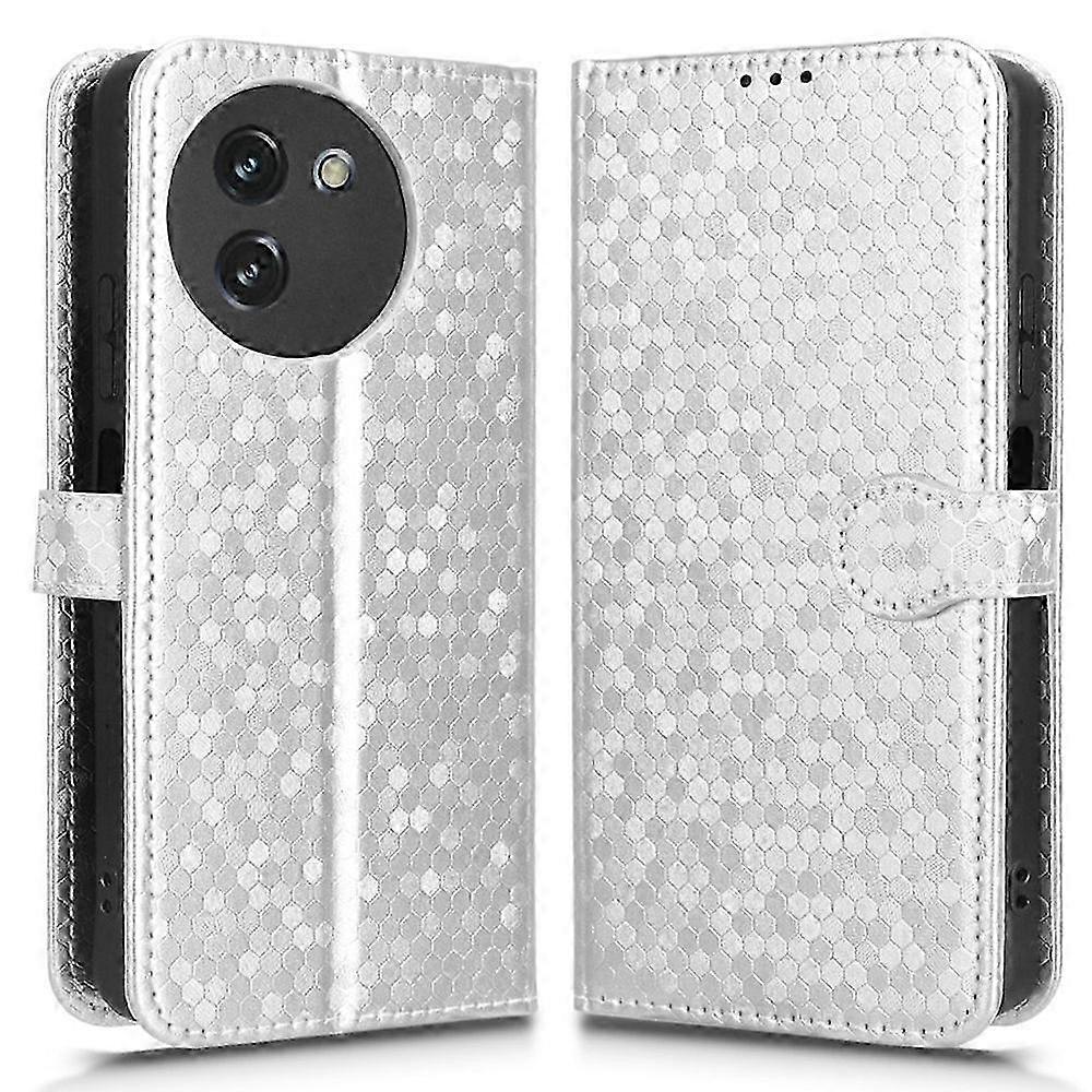 Doogee Note 59 Pro Wallet Case PU Leather Dot Pattern Phone Cover with Card Slots