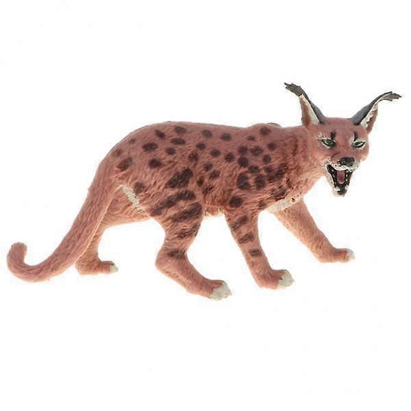 4x Simulation Serval – Hand Painted Toy Figurine Model – And Materials – for