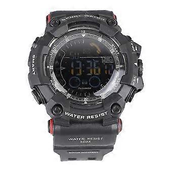 Herren Digitaluhr LED-Hintergrundbeleuchtung Multifunktionale wasserdichte Uhr mit Timer-Schrittzähler
