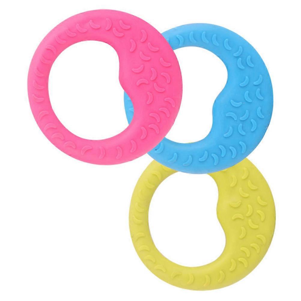 ألعاب الصغيرة نوع القمر TPR حلقة مقاومة للمضغ للكلب الأليف 3 قطع