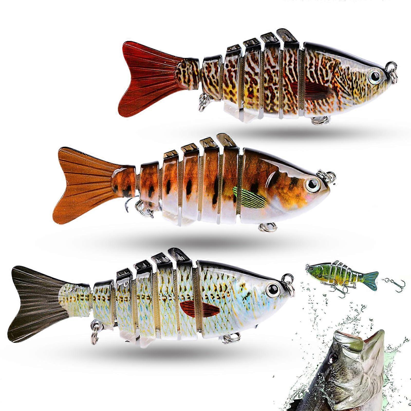 Robotic Fishing Lure 2025 Lifelike 3D Swimming Bait For Walleye Trout Bass Angling Lures 3Pcs-V Beginners Amateurs Pros