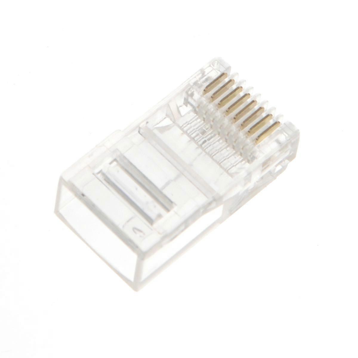 Ethernet Plug Cat5e Network Cable Lan Connectors Ends For Personal Use 2.10X1.10X0.70Cm 100Pcs