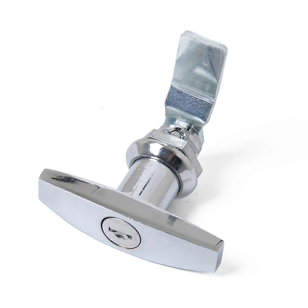 Tool Box Locks with Keys T-Handle Lock for Cabinet and RV Silver 2Pack