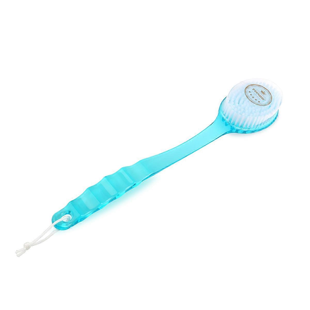 Exfoliator Brush Bath Shower Back Brush for Adults with Long Handle Blue Artificial Fiber 1Set
