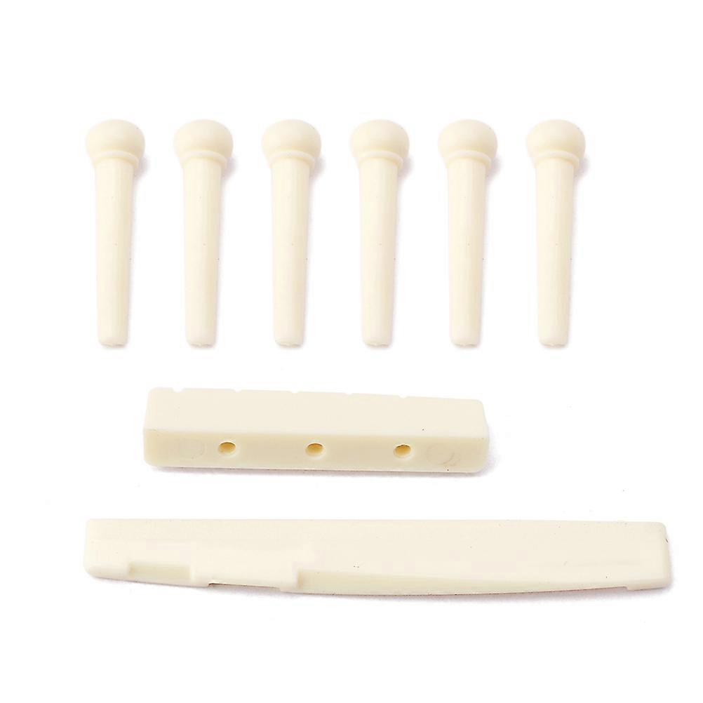 Wooden Guitar Bridge Set with Pin, Saddle Nut, and Pickup Stick – Lightweight, Durable, and Easy to Use for Musicians