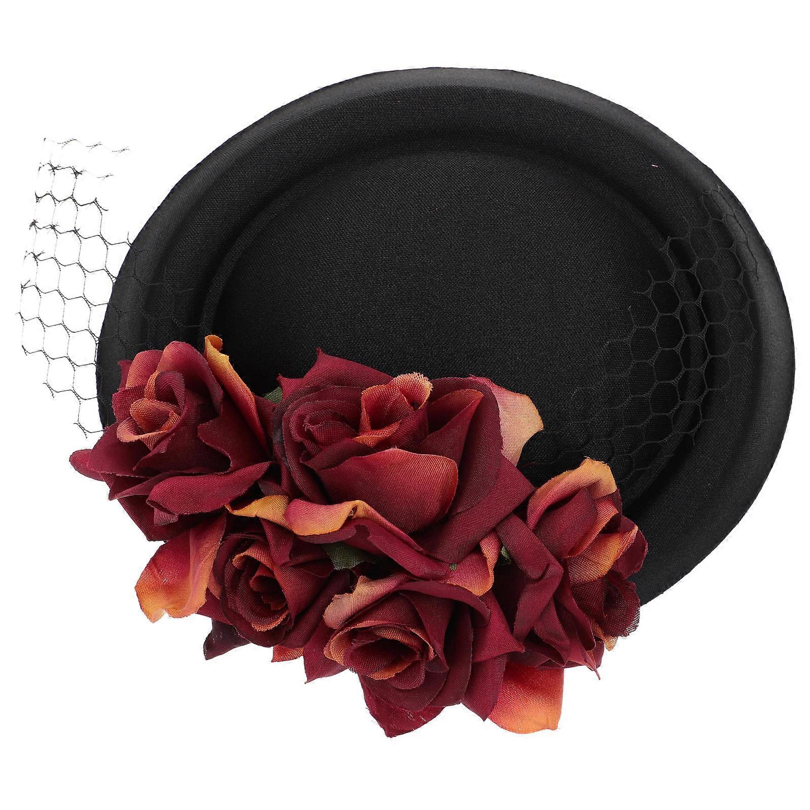 Ladies Party Hat For Tea Party Satin Material Vintage Hats Lightweight 1Pack
