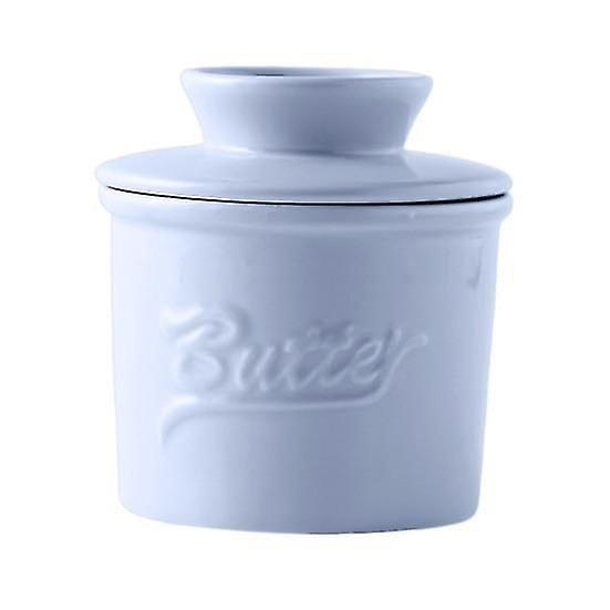 Ceramics Butter Crock with Lid Butter Spreadable Dish Keeper Counter French Soft Butter Container