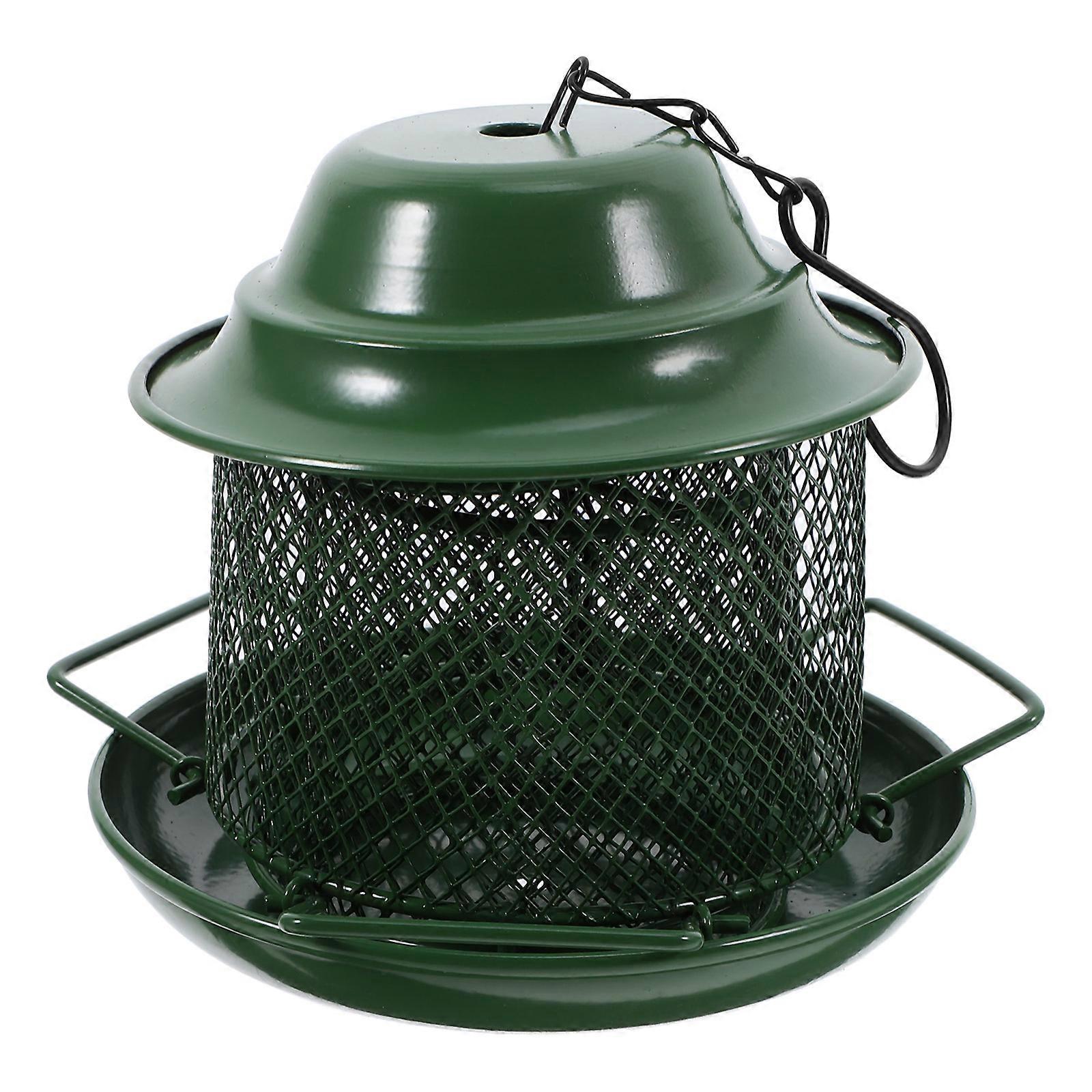 Space Saving Single Layer Hanging Feeder for Gardens, Balconies, and Patios – Durable Mesh Iron Construction for Outdoor Use