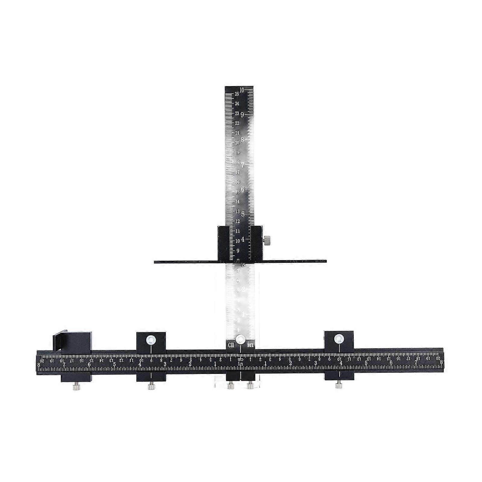 Aluminum Alloy Cabinet Hardware Jig, Accurate Cabinet Handle Jig, Punch Locator Tool, Drill Guide for Woodworking, Black