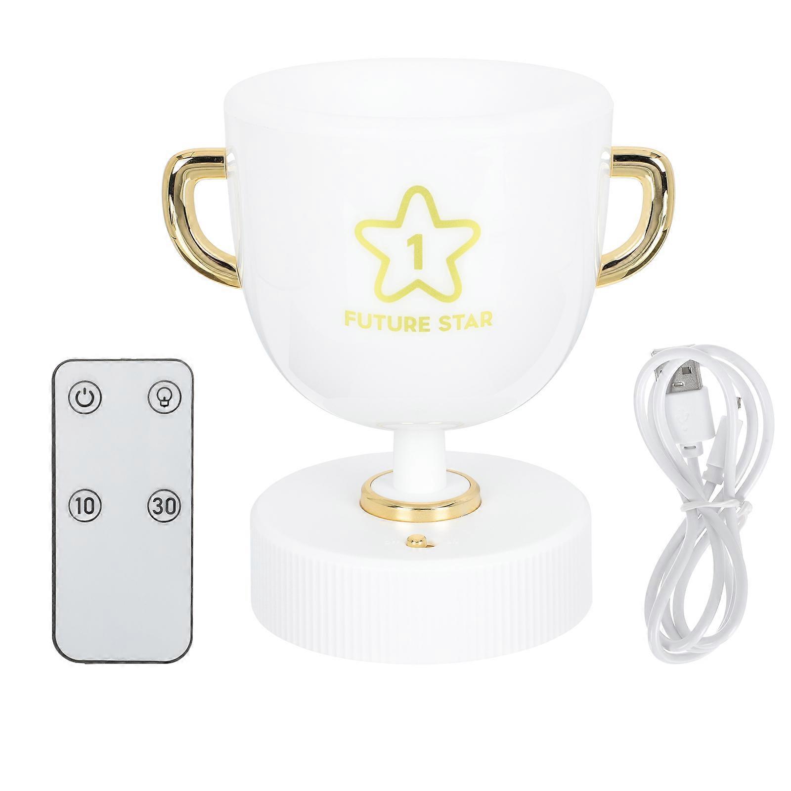 Bedside Table Lamp Usb Trophy Modeling Yellow 1Set