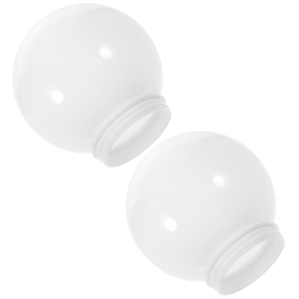 White Globe Lamp Shade Acrylic Ball Lamp Shade Replacement 2Pcs