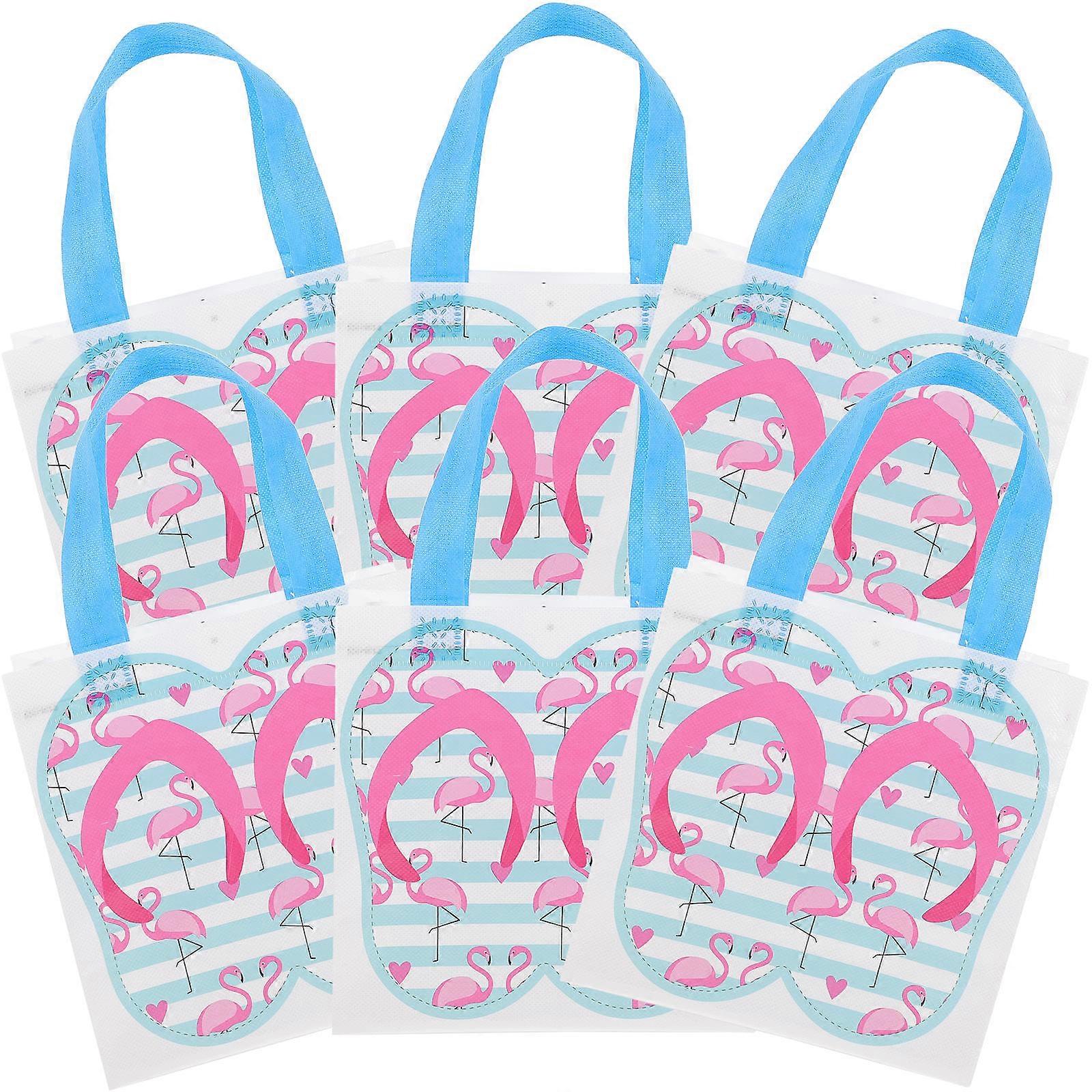 Non-Woven Tote Bag Rectangular present Packaging Holiday Colorful 30.00X20.00X9.00cm 6Pcs