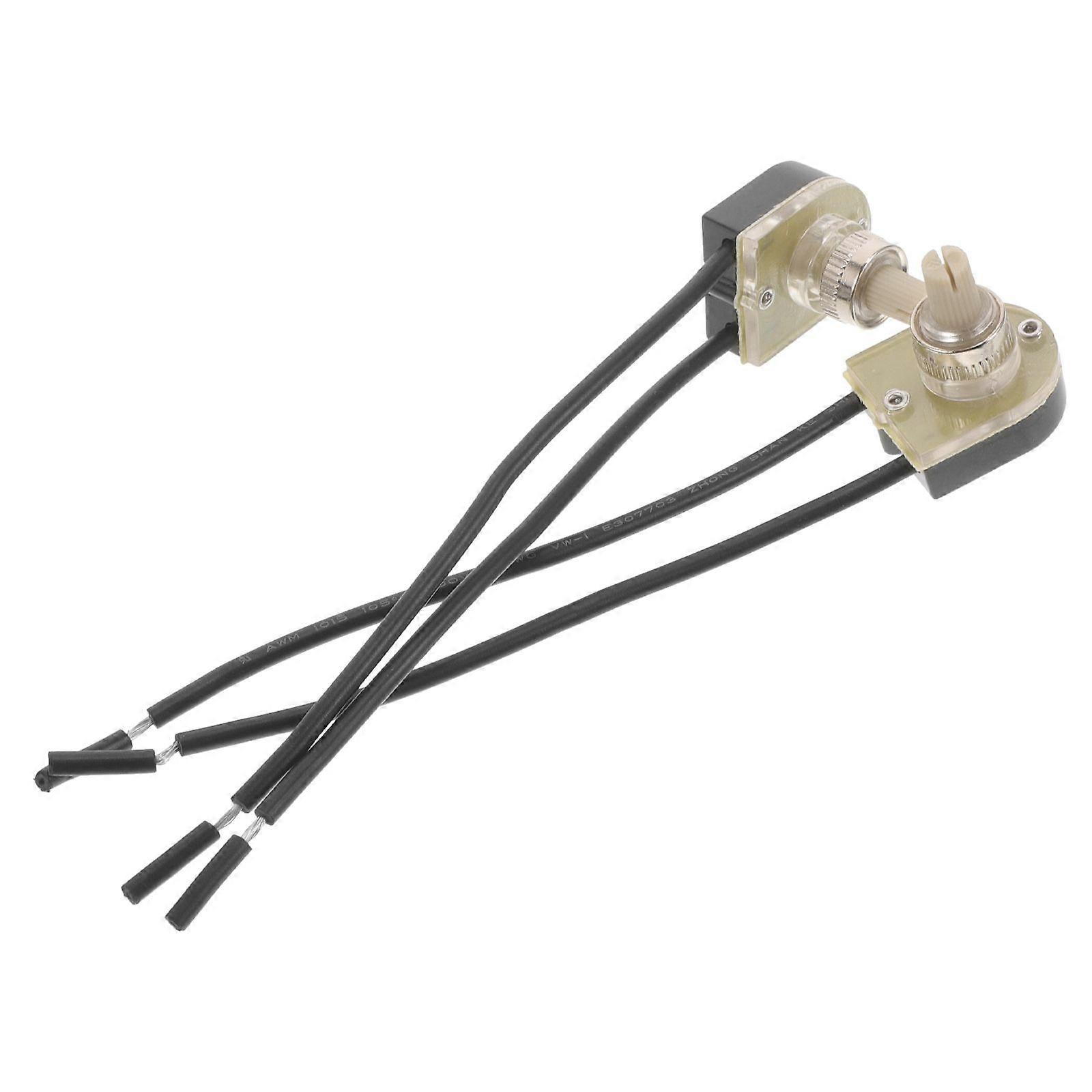 2Pcs Desk Light Knob Switch Table Knob Switch Dual-line Light Knob Switch Light Switch