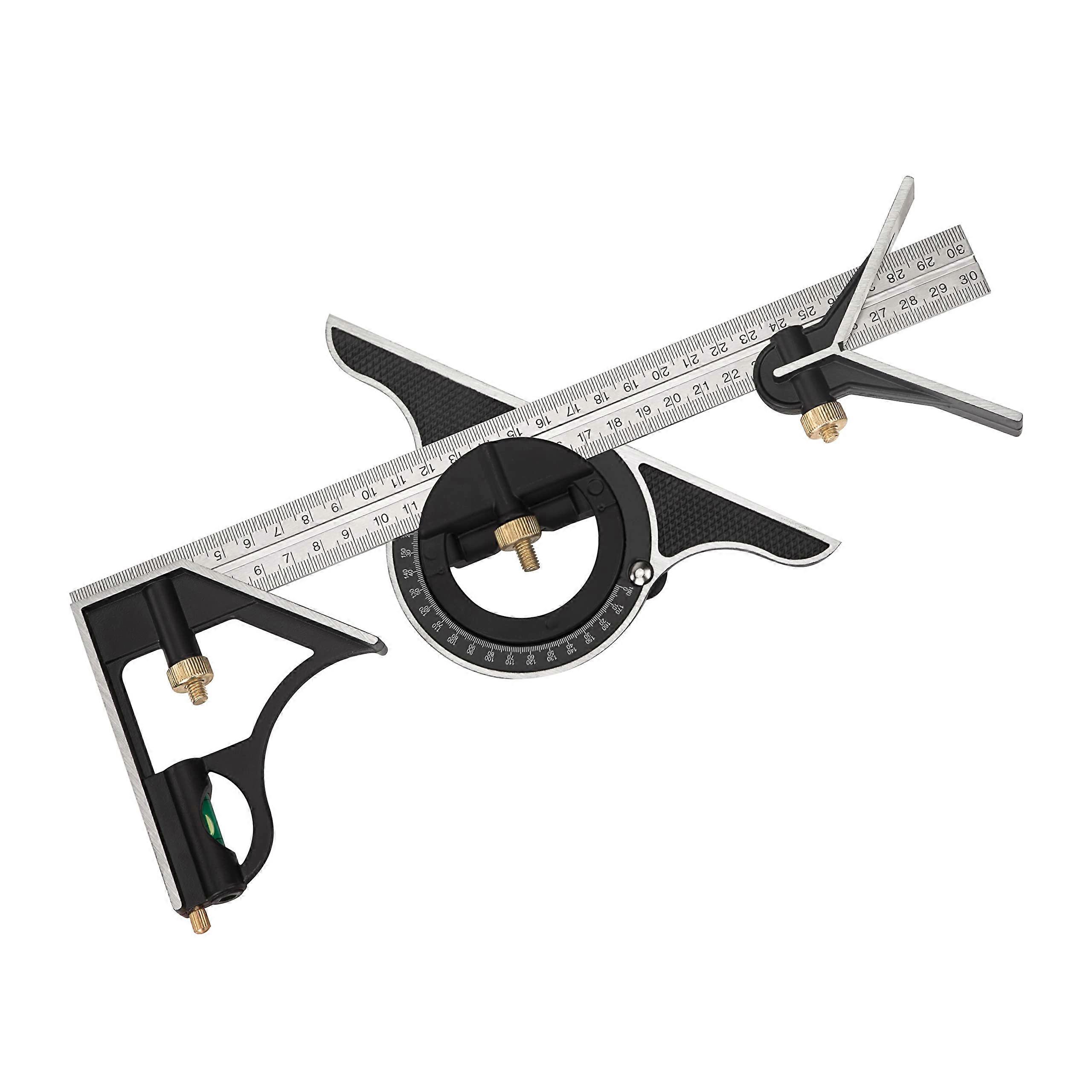 Metal Combination Square Multi-function Carpentry Ruler Combination Angle Ruler