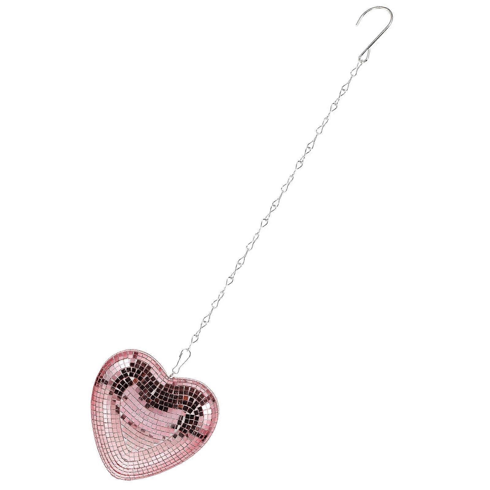Reflective Heart Mirror Ball Ornament for Valentine's Day Decorations – Versatile Hanging Decoration for Trees, Walls, and Celebrations