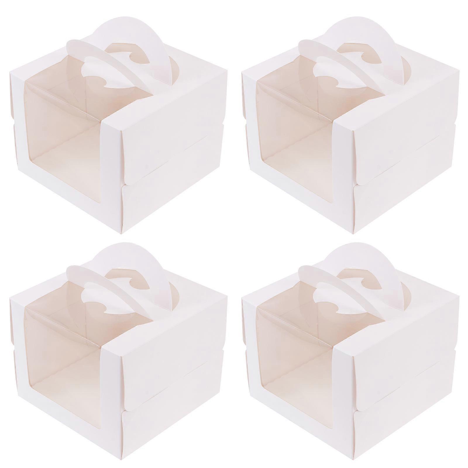 Mini Cake Containers With Lids Festivals Table Decoration 4Pcs