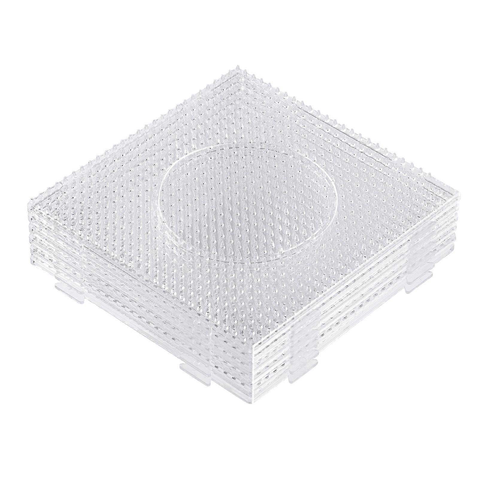 Clear Plastic Pegboards 6Pcs Healifty for Parents DIY Template Imagination Development 5mm