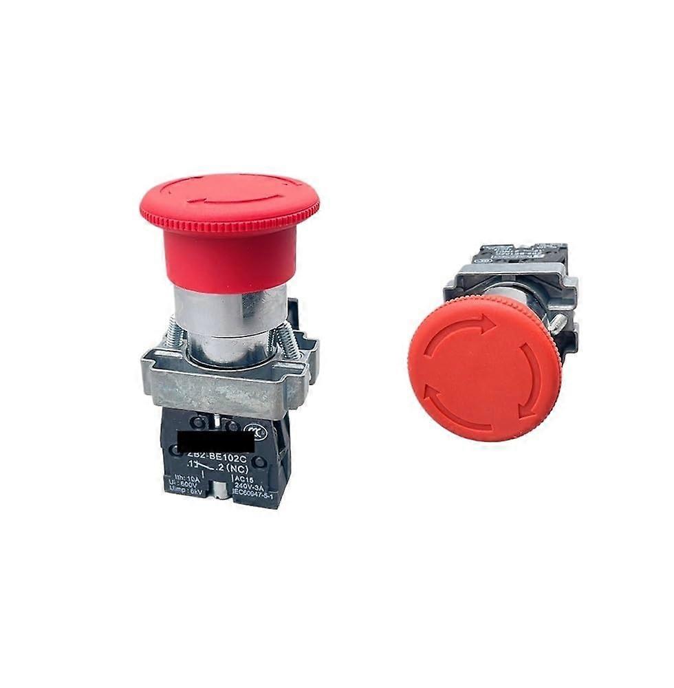 1 x XB2BS542 22 mm NC Red Mushroom Emergency Stop Push Button Switch