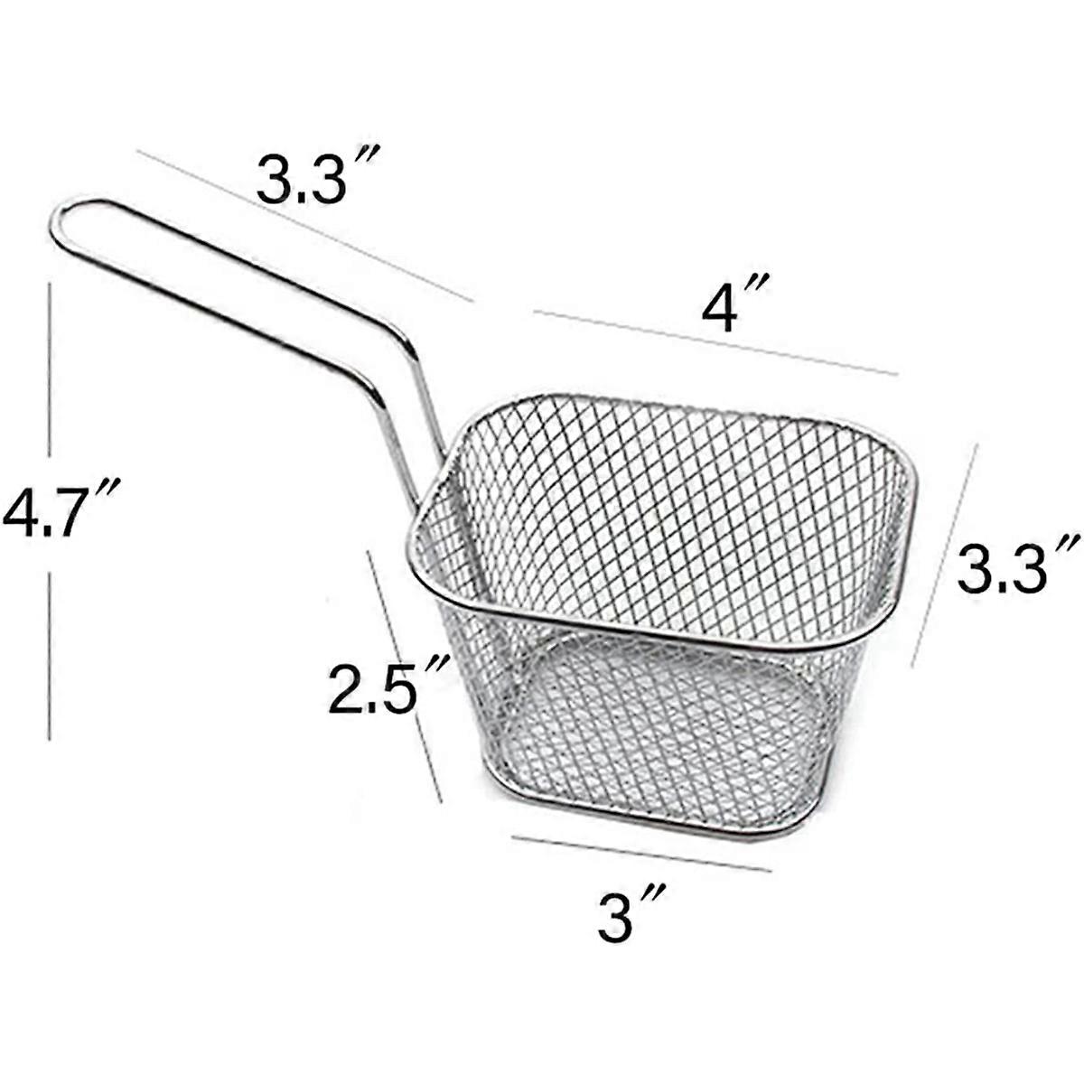 Fry Baskets, Mesh Wire French Fries Chip Basket Net, for Kitchen C
