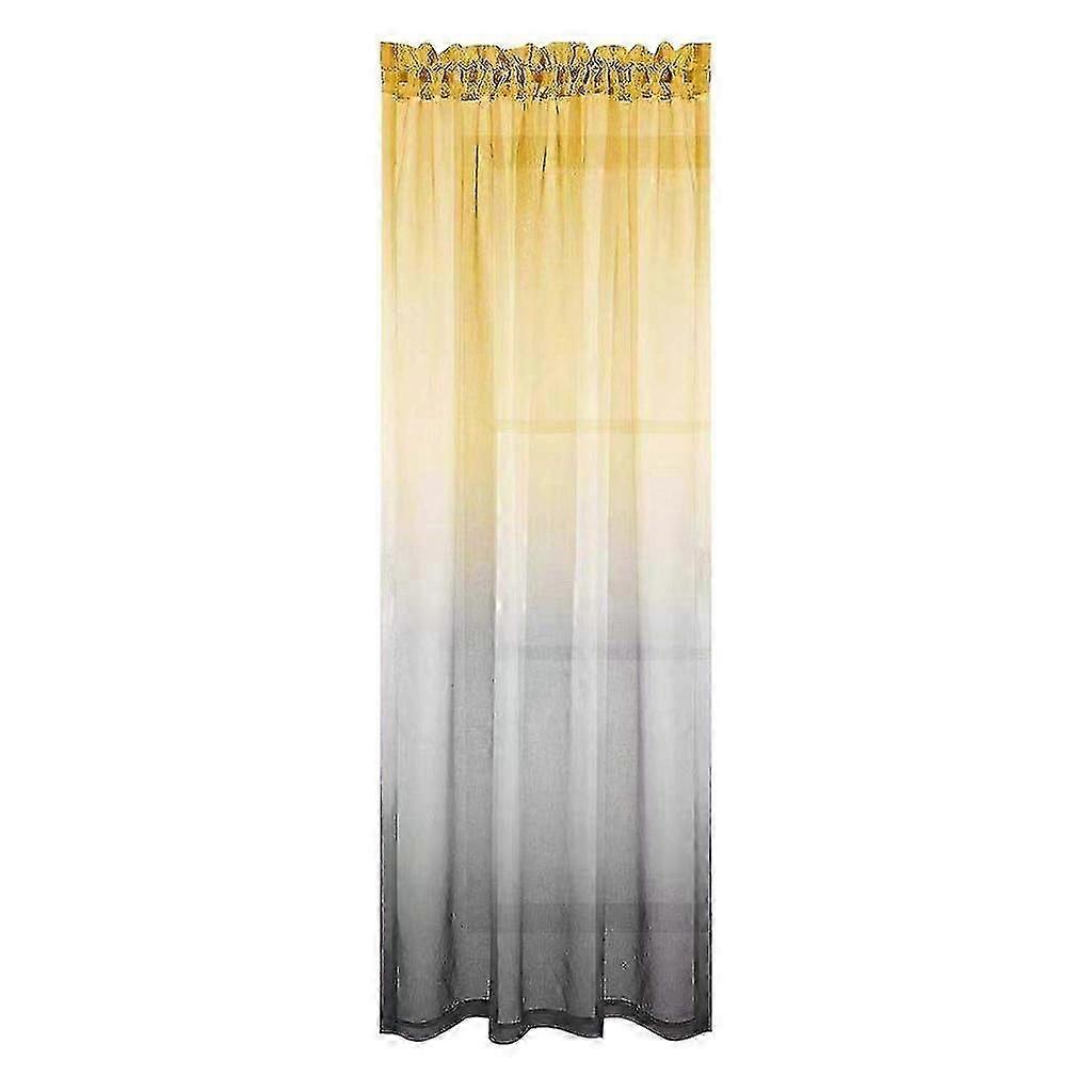 2025 Latest Model Gradient Color Tulle Door Window Curtain Drape Panel Sheer