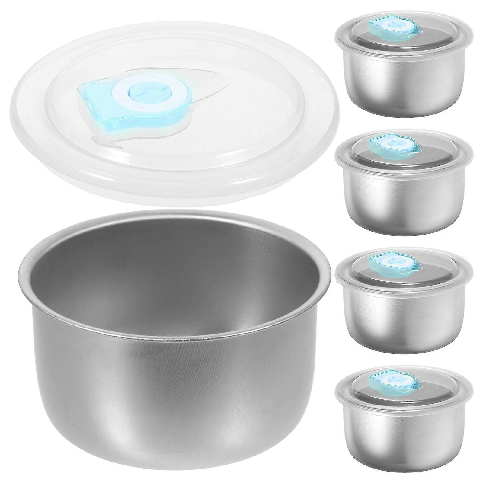 5pcs Stainless Steel Food Storage Containers with Locking Lids, Leakproof Reusable Boxes for Kitchen, Picnic, and Outdoor Use, Ideal for Snacks,